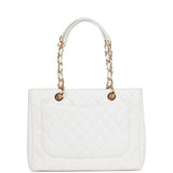 Chanel Grand Shopping Tote (GST) Bag White Caviar Gold Hardware