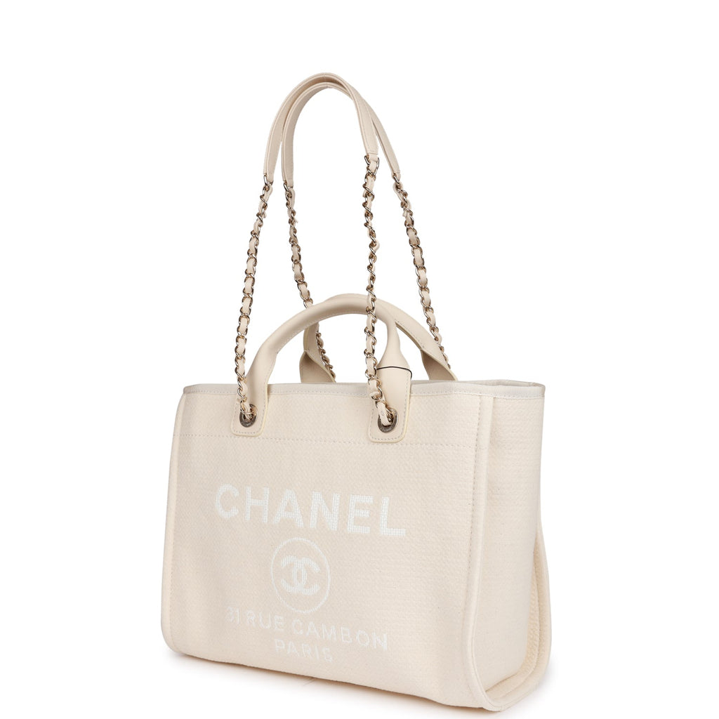 Chanel Neutrals Large Boucle Deauville Tote W/Tags