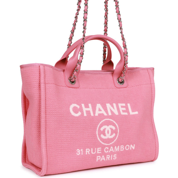 Chanel Large Deauville Shopping Bag Blue Sequin Boucle Silver Hardware –  Madison Avenue Couture