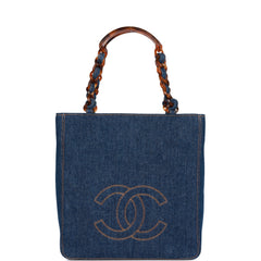 CC stitch denim vanity bag BLUE, UhfmrShops