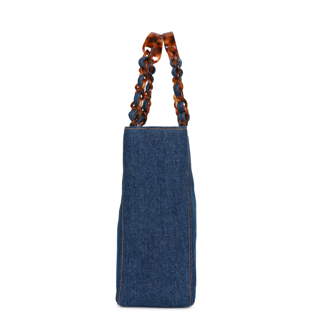Chanel Medium Blue Denim CC Stitch Tote Bag · INTO