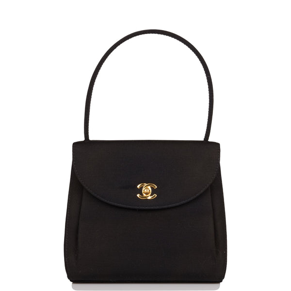 Chanel Vintage Black Satin Mini Kelly Bag Gold Hardware – Madison ...