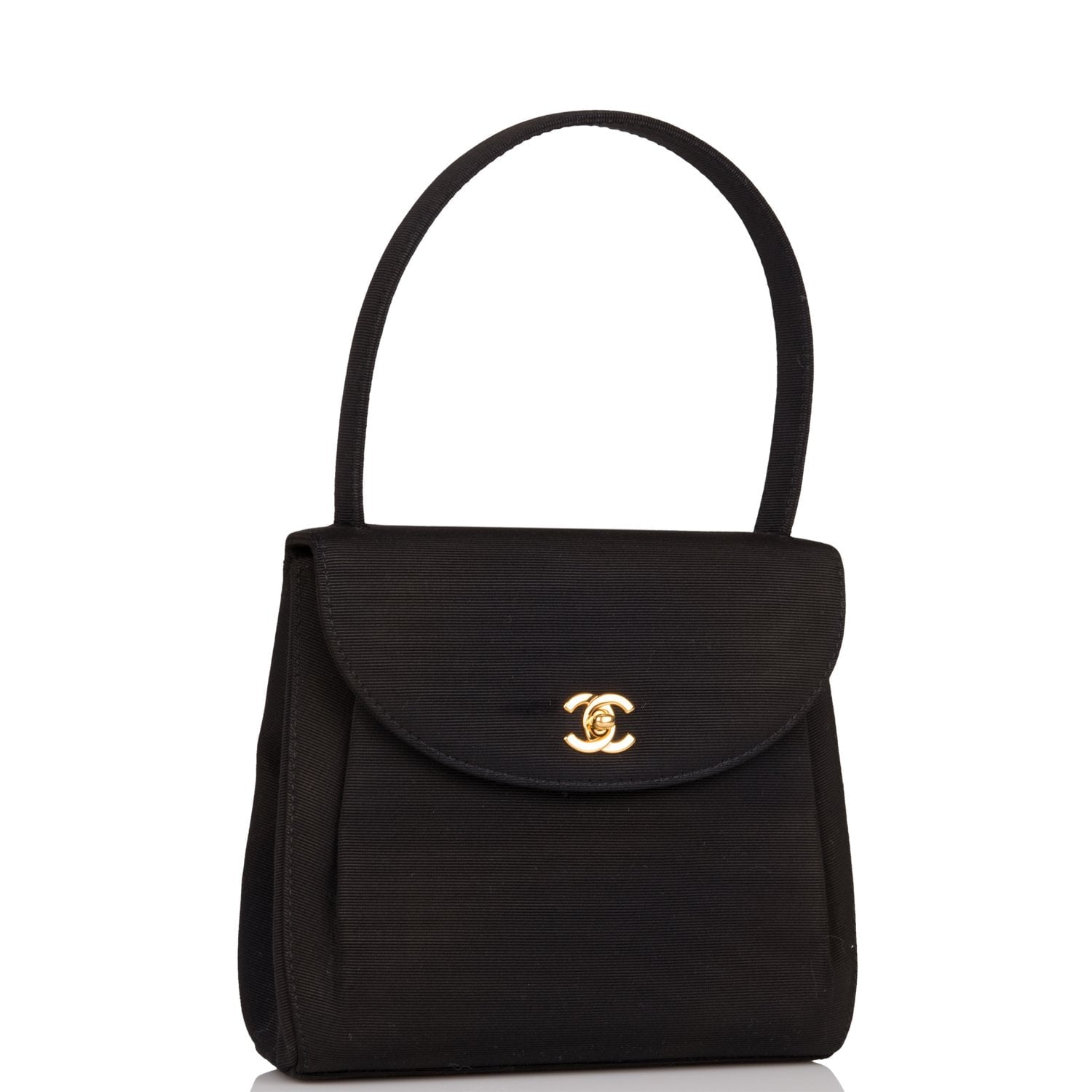 Chanel Vintage Black Satin Mini Kelly Bag Gold Hardware – Madison ...