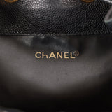 Vintage Chanel CC Bucket Bag Black Caviar Gold Hardware