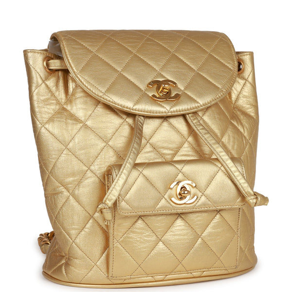 CHANEL Quilted Mini Duma Backpack Gold Hardware