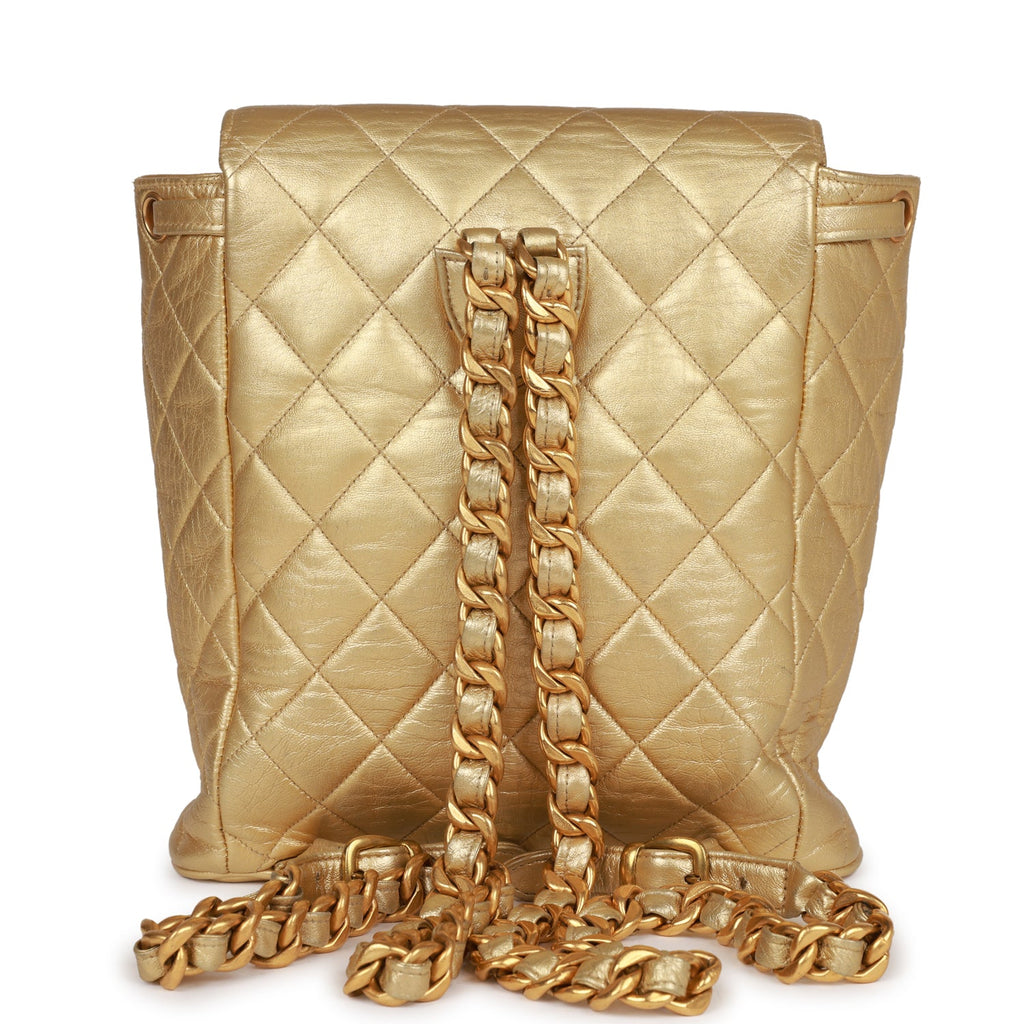 Vintage Chanel Duma Backpack Gold Metallic Lambskin Gold Hardware – Madison  Avenue Couture