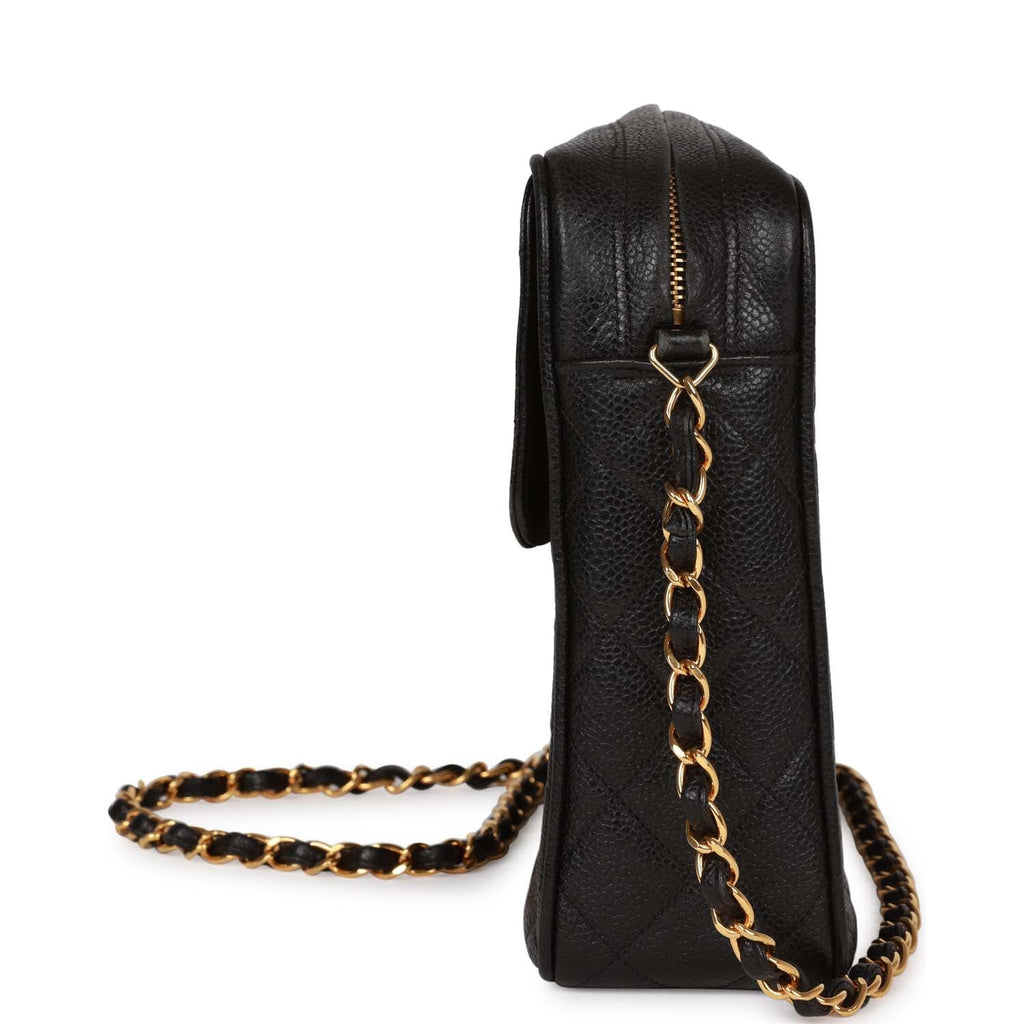 Chanel Sweetheart Crush Mini Rectangular Flap Bag Black Caviar Antique Gold  Hardware