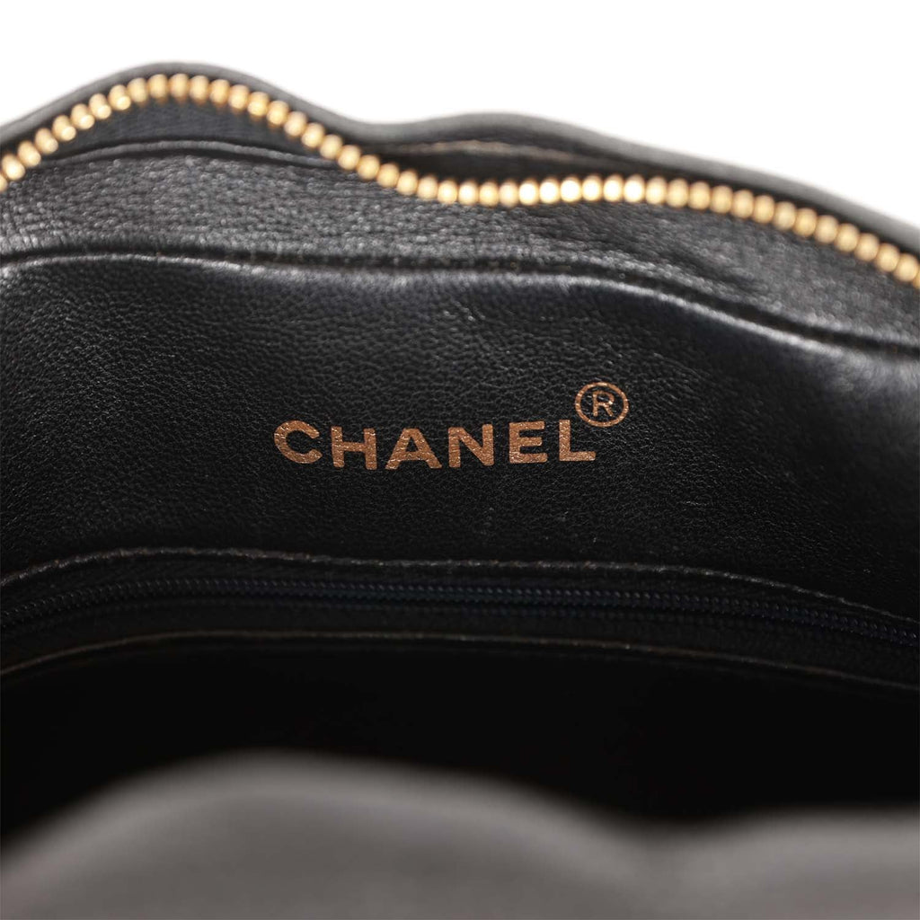 Vintage Chanel Camera Bag Black Caviar Gold Hardware