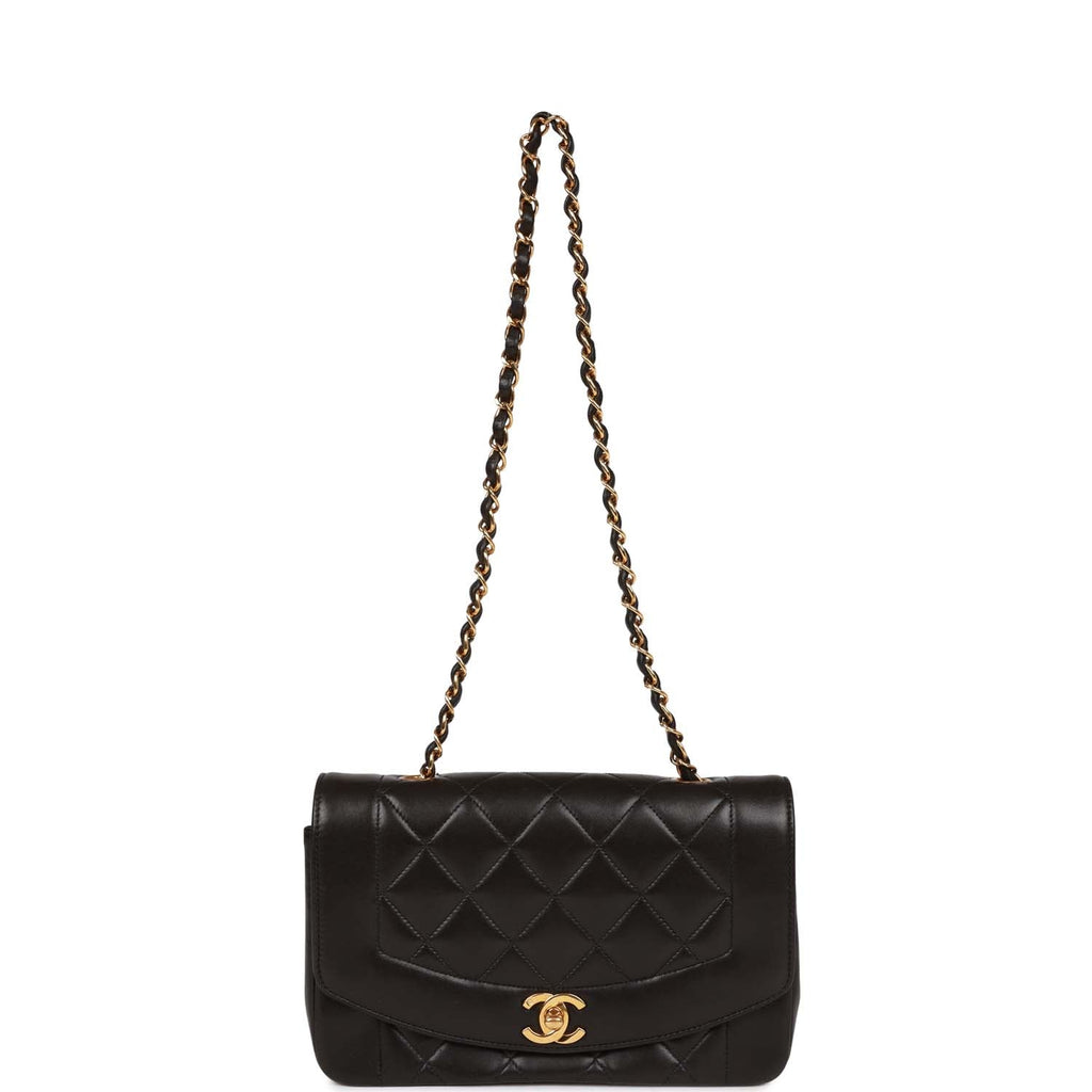 Vintage Chanel Small Diana Fringe Camera Bag Black Lambskin Gold Hardw –  Madison Avenue Couture