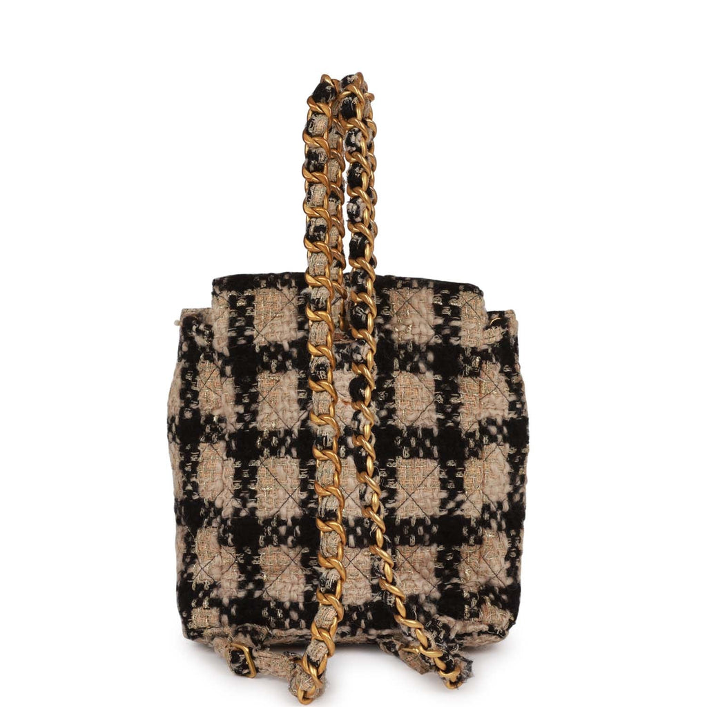 Chanel Vintage CC Duma Backpack Brown Lambskin 24K Gold Hardware