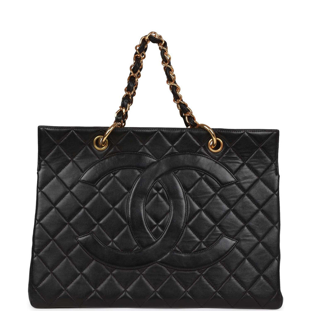 chanel large leather tote bag