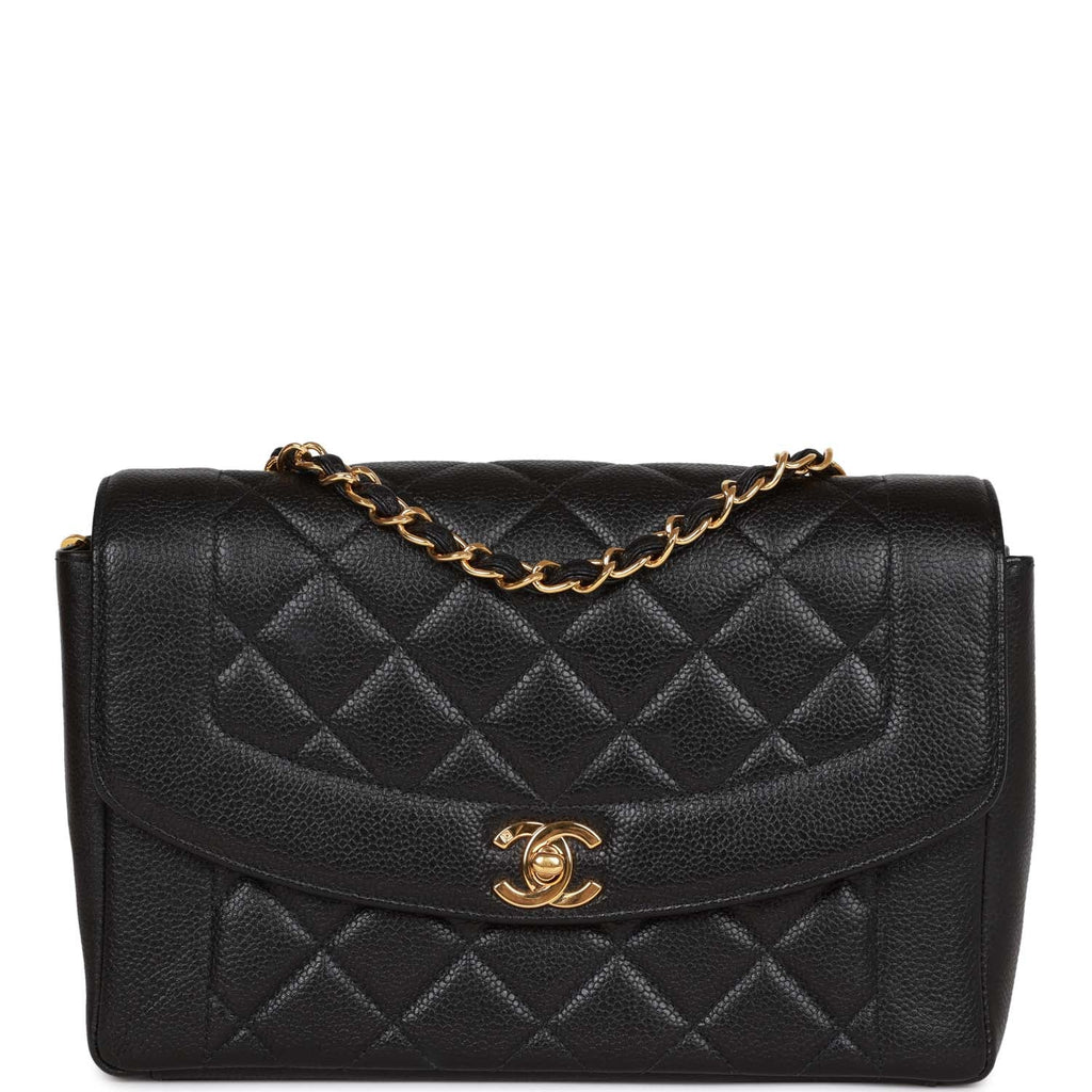 Chanel Caviar Medium Diana Flap Bag in Black