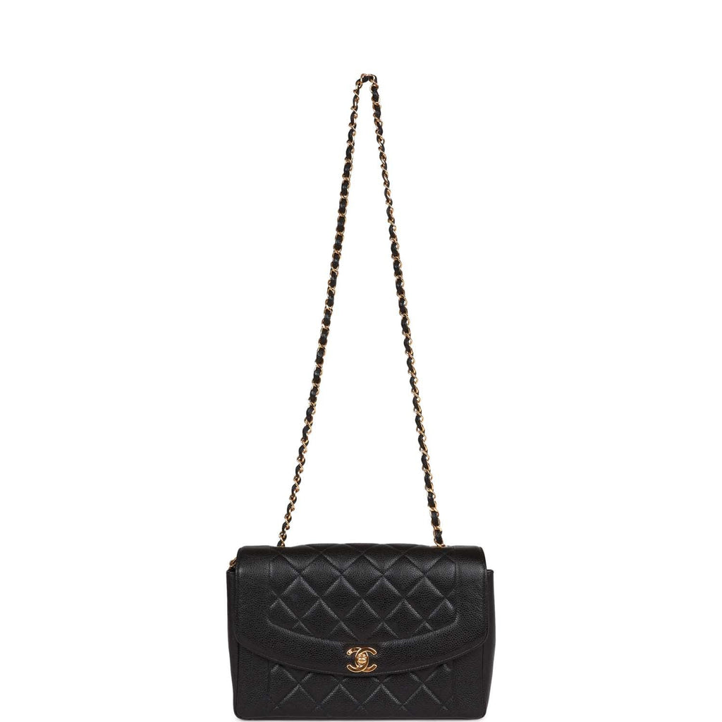 CHANEL Caviar Diana Classic Flap 24KT Gold Hardware Handbag - PreLoved  Treasures