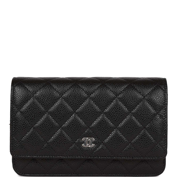 Wallet On Chain Chanel Black WOC Caviar Leather ref.18161 - Joli Closet
