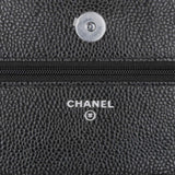 Chanel Wallet on Chain WOC Black Caviar Silver Hardware