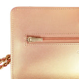 Chanel Wallet on Chain WOC Gold Metallic Calfskin Antique Gold Hardware