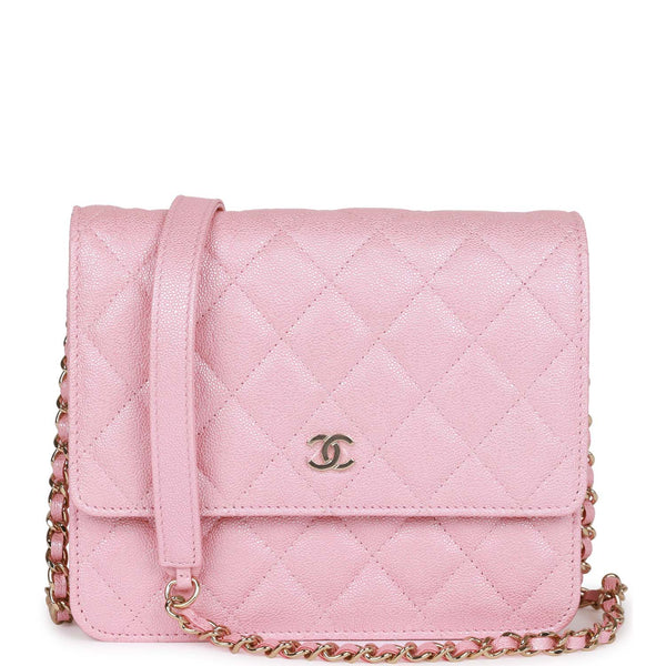 Chanel Caviar Quilted Wallet On Chain WOC Red Gold Hardware