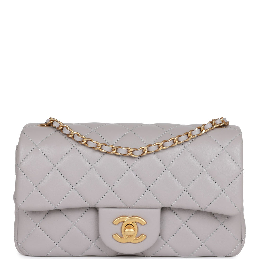 Chanel Pearl Crush Rectangle Mini Flap Bag Black Quilted CC