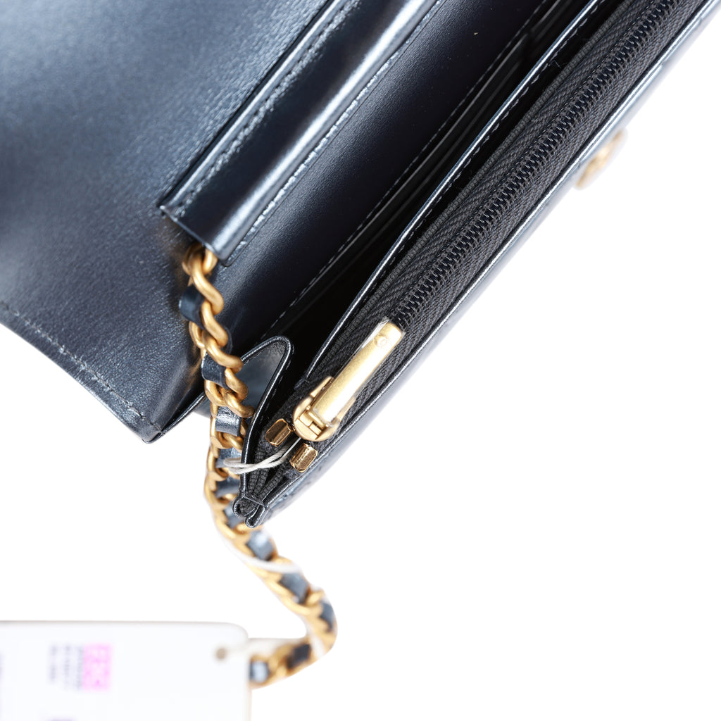 Chanel Black Le Boy Wallet On Chain – The Closet