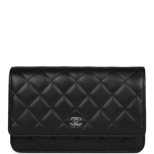 Chanel Wallet on Chain WOC Black Calfskin Silver Hardware