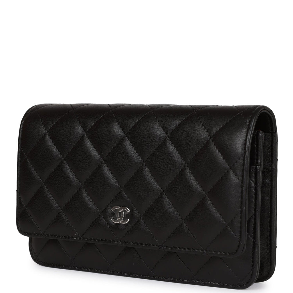 Chanel 2.55 Wallet on Chain Black Patent Calfskin So Black - Klueles