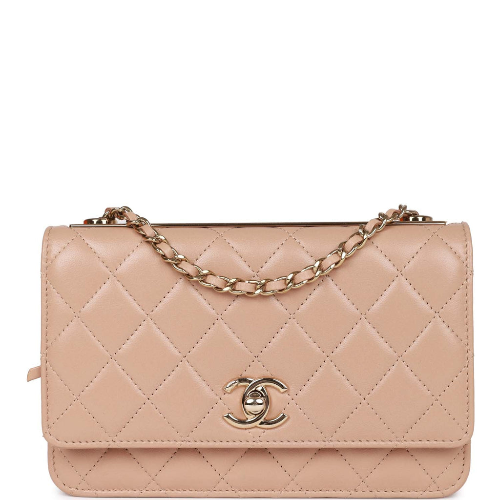 Chanel Trendy CC Wallet on Chain WOC Beige Lambskin Gold Hardware – Madison  Avenue Couture