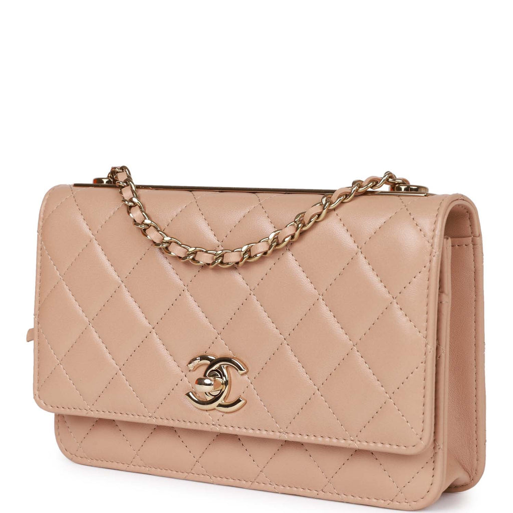 Chanel Trendy CC Wallet on Chain WOC Beige Lambskin Gold Hardware  Madison  Avenue Couture