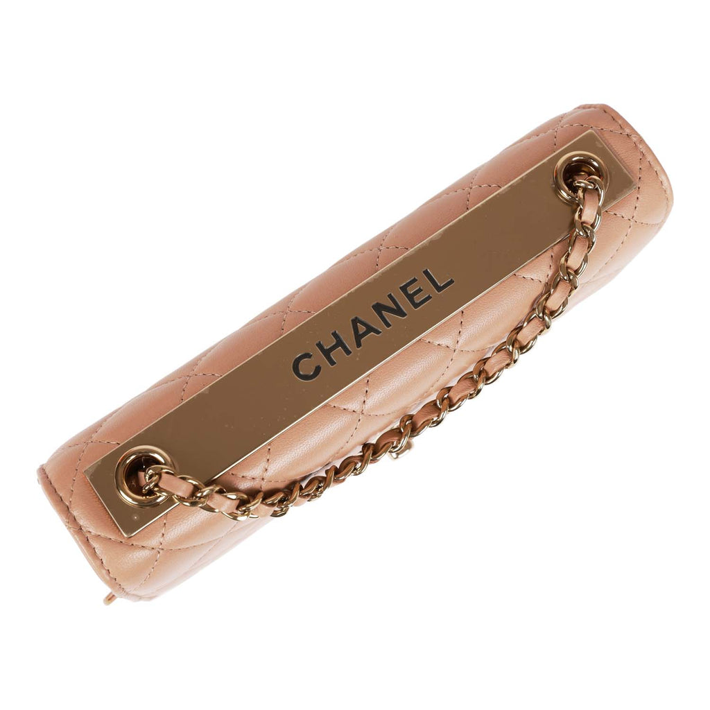 Chanel Trendy CC Wallet On Chain WOC - Black With Rose Gold