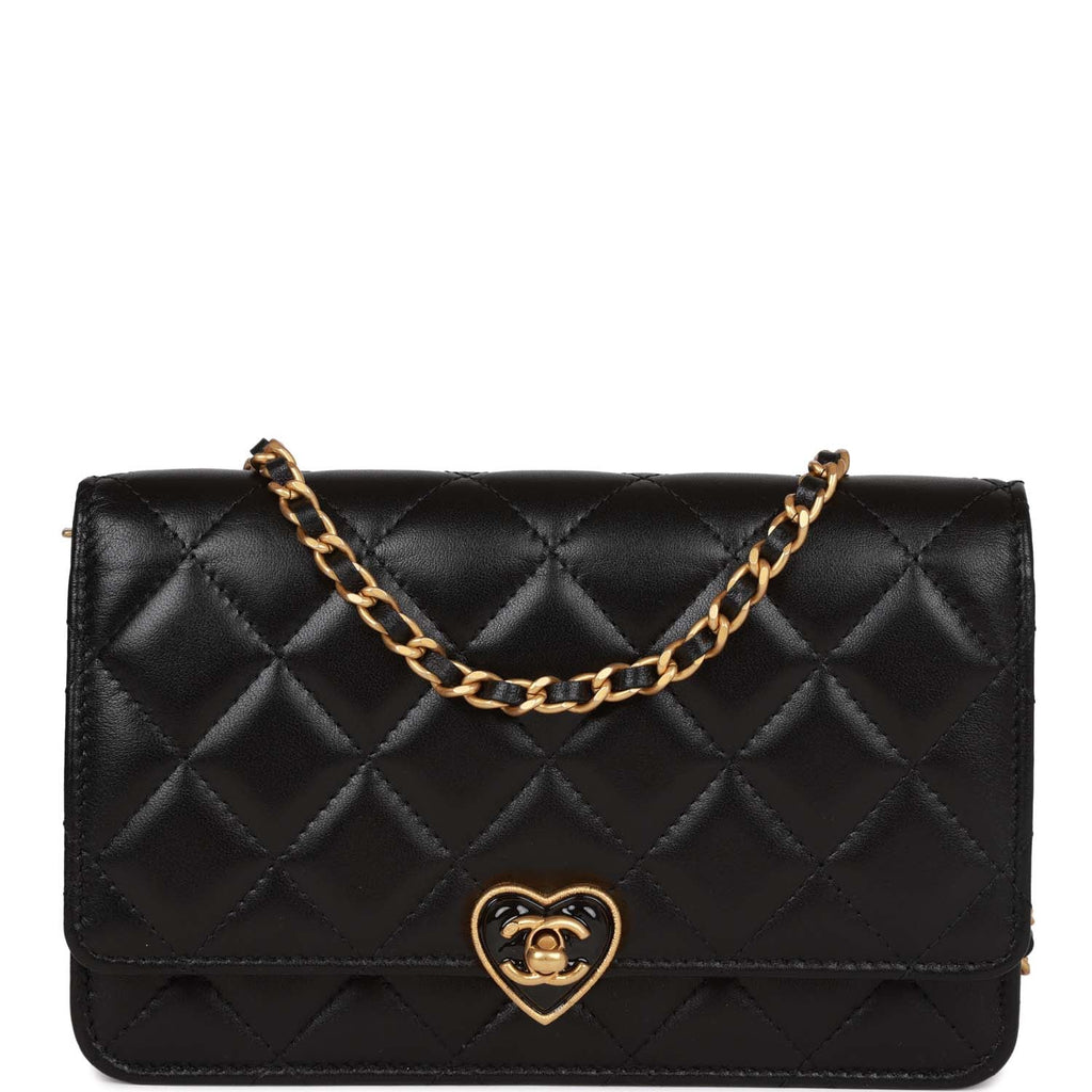 Chanel lambskin wallet on chain Clearance