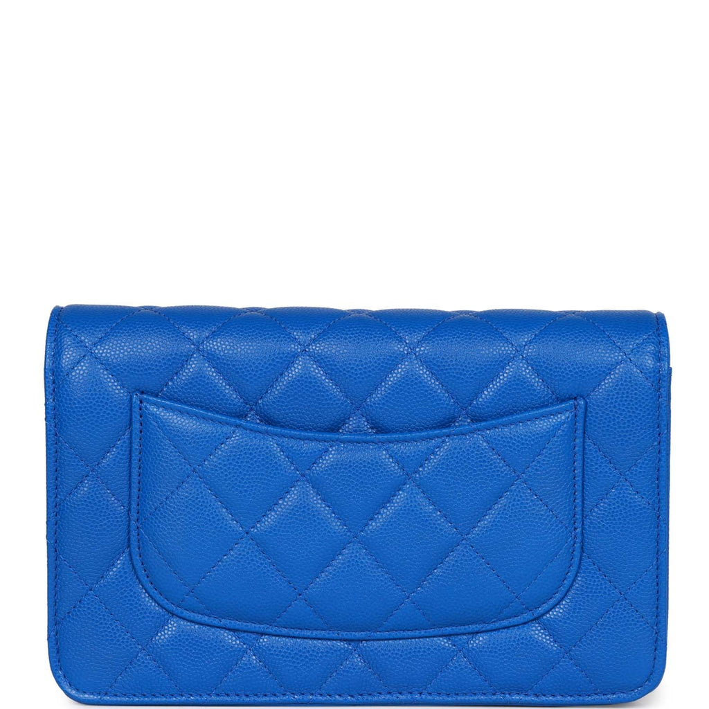 Chanel Wallet on Chain WOC Blue Caviar Light Gold Hardware – Madison Avenue  Couture