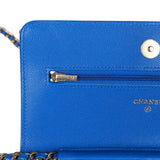 Chanel Wallet on Chain WOC Blue Caviar Light Gold Hardware