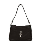 Chrome Hearts Small Black Leather Chicken Nugget Bag Silver Hardware
