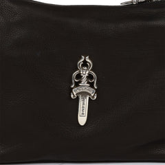 Chrome Hearts Small Black Leather Chicken Nugget Bag Silver Hardware