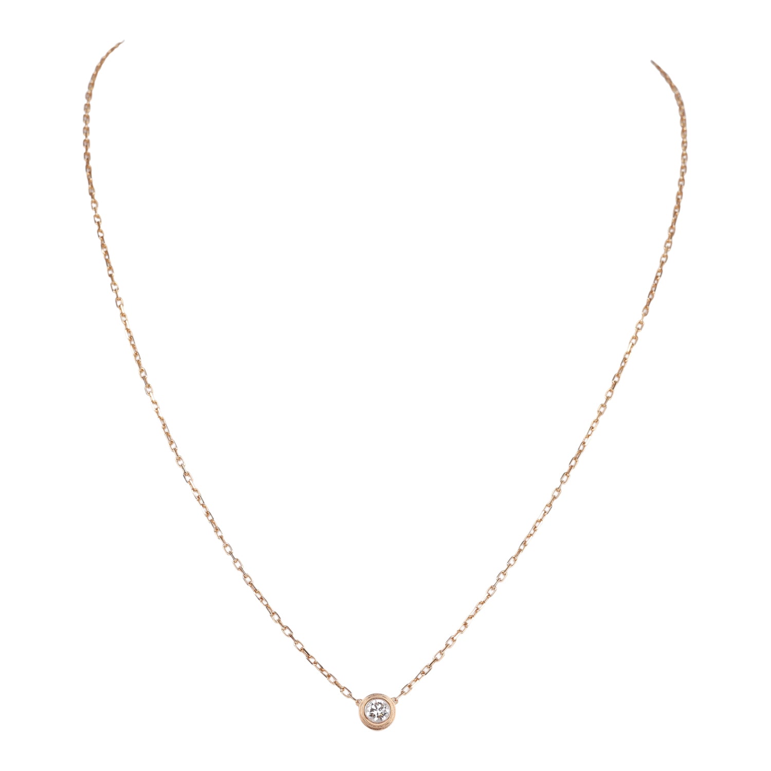 Cartier LM D'Amour Pendant Necklace 18K Rose Gold and Diamond