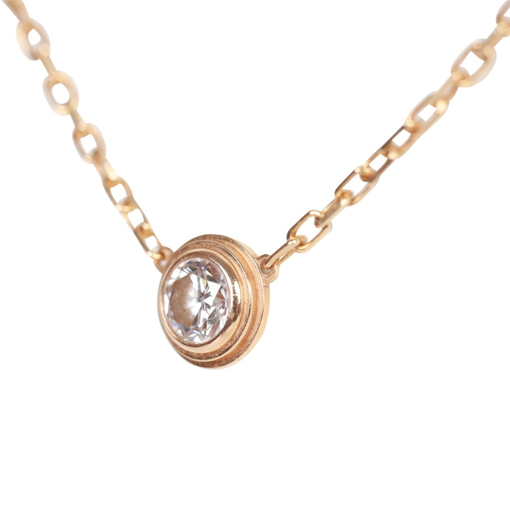 Cartier LM D'Amour Pendant Necklace 18K Rose Gold and Diamond