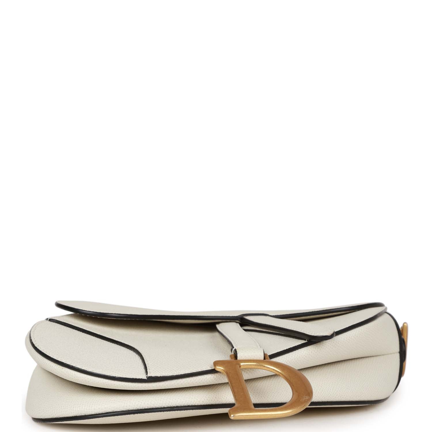 VANITY CASE 18 IN RUSSET BROWN GRAINED CALFSKIN GOLD HARDWARE