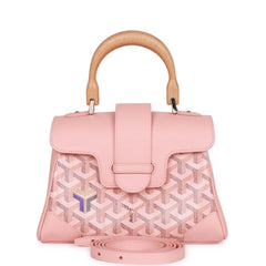Goyard Saigon Souple Mini Bag Pink Goyardine Silver Hardware
