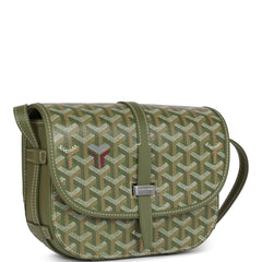 Goyard Belvedere PM Bag Khaki Goyardine Palladium Hardware