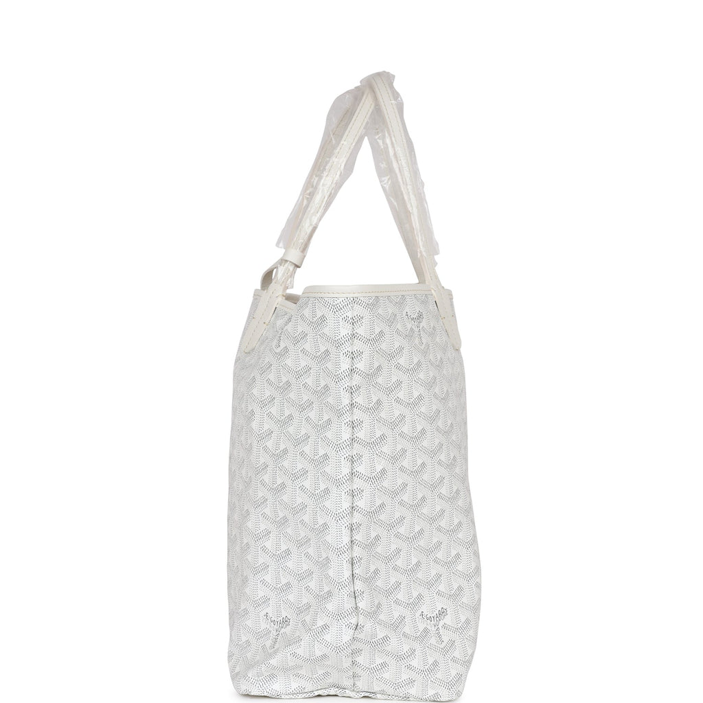 Goyard Goyardine White St. Louis GM Tote Bag Palladium Hardware – Madison  Avenue Couture