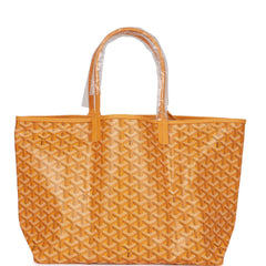 Goyard Goyardine Yellow St. Louis PM Tote Bag Palladium Hardware