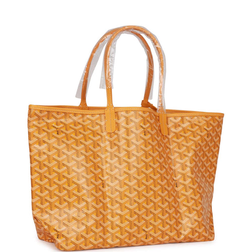 Goyard Goyardine Yellow St. Louis PM Tote Bag Palladium Hardware