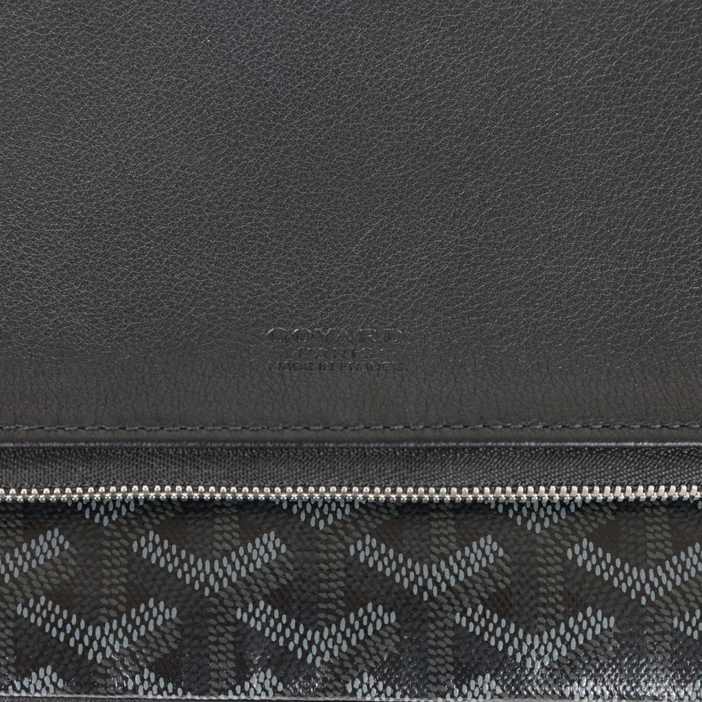 Goyard Goyardine Black Hand-Painted Coeur Ruban St. Louis GM Tote Bag  Silver Hardware