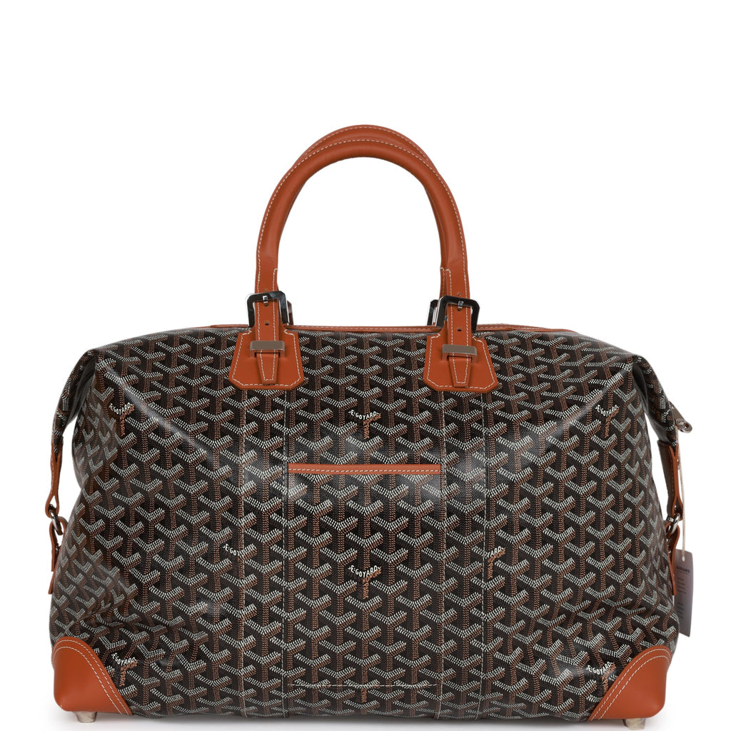 Goyard Goyardine Black Boeing 45 Travel Bag Silver Hardware
