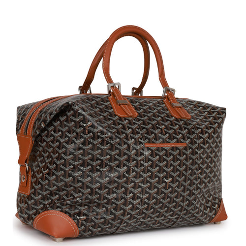 Goyard Goyardine Black Boeing 45 Travel Bag Silver Hardware