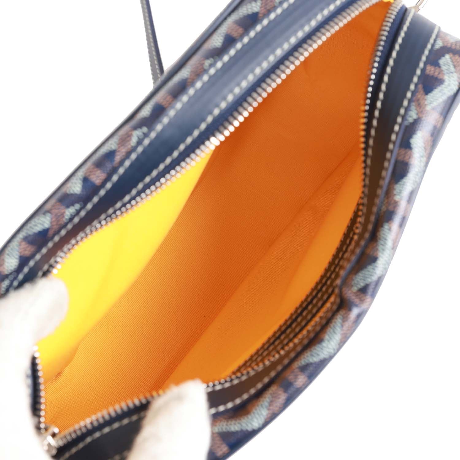 Goyard Goyardine Navy Cap Vert PM Bag Silver Hardware Madison Avenue