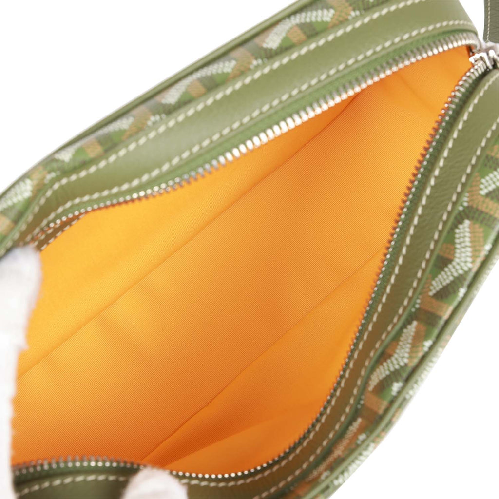 Goyard Goyardine Khaki Cap Vert PM Bag Silver Hardware – Madison