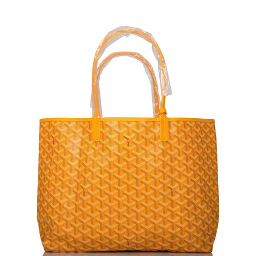 Goyard Goyardine Yellow St. Louis PM Tote Bag Silver Hardware