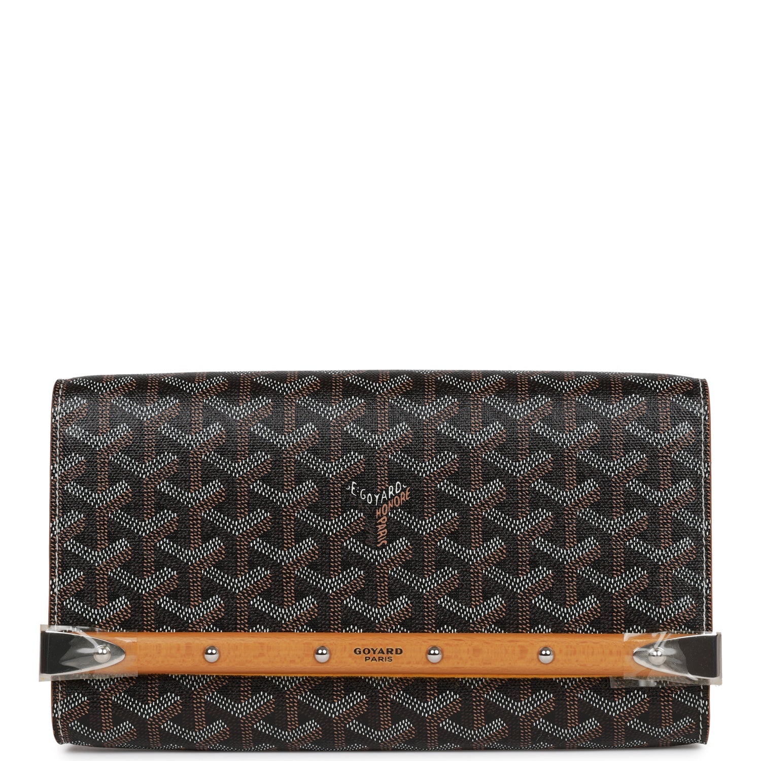 MONTE-CARLO PM CLUTCH 25 IN ORANGE GOYARDINE CANVAS