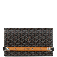 Goyard Goyardine Black Monte Carlo PM Clutch/Shoulder Bag Silver Hardware