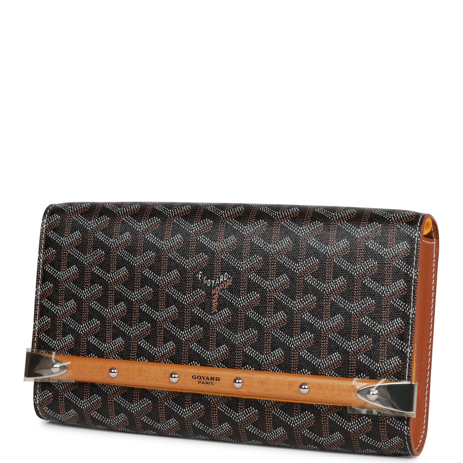 MONTE-CARLO PM CLUTCH 25 IN NAVY BLUE GOYARDINE CANVAS